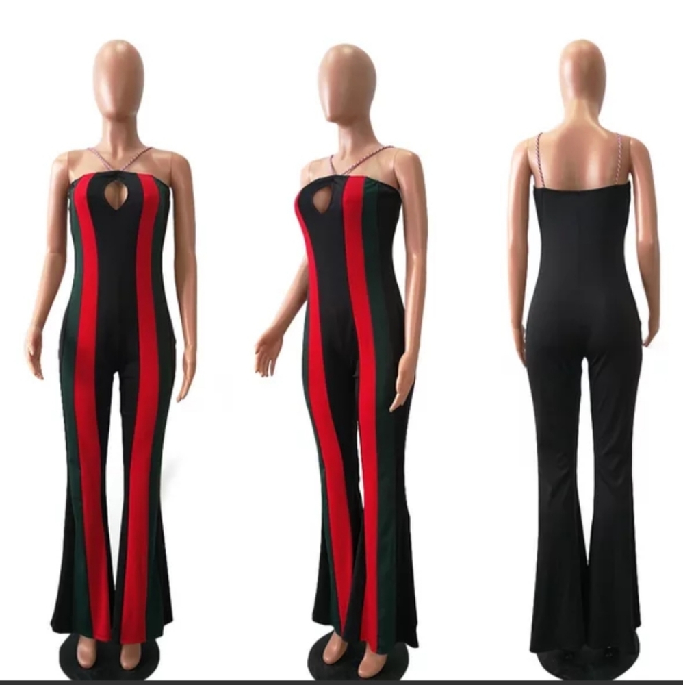 Inspired Boutique Striped Flare Jumpuit